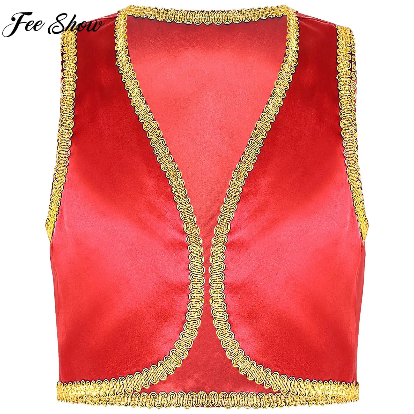 Boys Arabian Prince Cosplay Vest Waistcoat Costume 4-16Y kids vest boys arabian costume