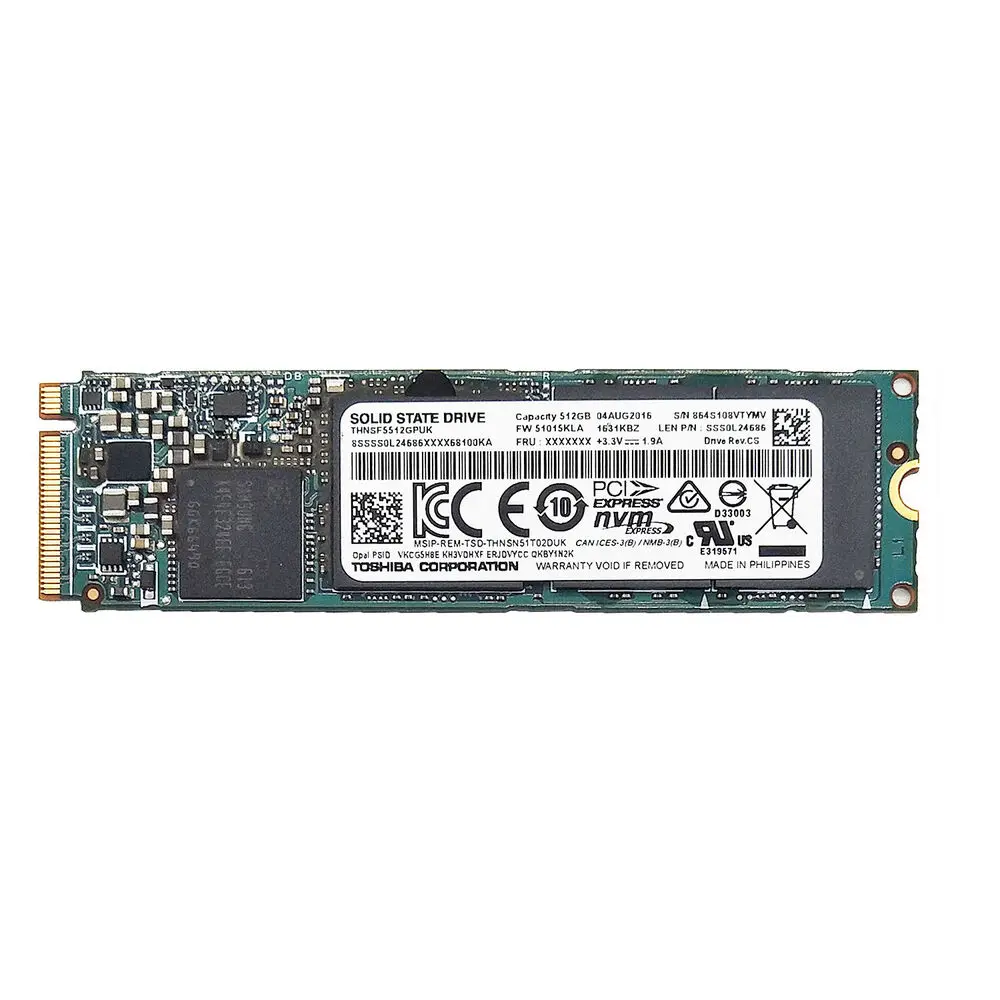Handful exaggerate Unpacking Toshiba 512GB 256GB M.2 XG4 2280 Internal SSD NVMe PCI Express 3.0 x4  THNSF5512GPUK| | - AliExpress