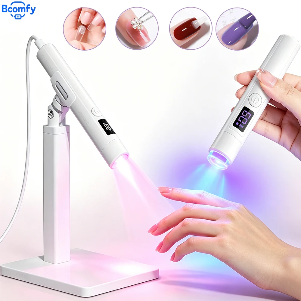 미니 UV LED 네일 램프 LED 디스플레이 휴대용 전기 네일 건조기 빠른 젤 폴리쉬 경화 조명 가정용 살롱용