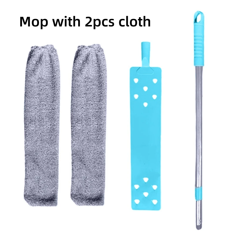 Microfiber Dust Brush Long Handle Mop 1 Set For Bedside Bed Bottom Gap Clean Fur Hair Sweeping
