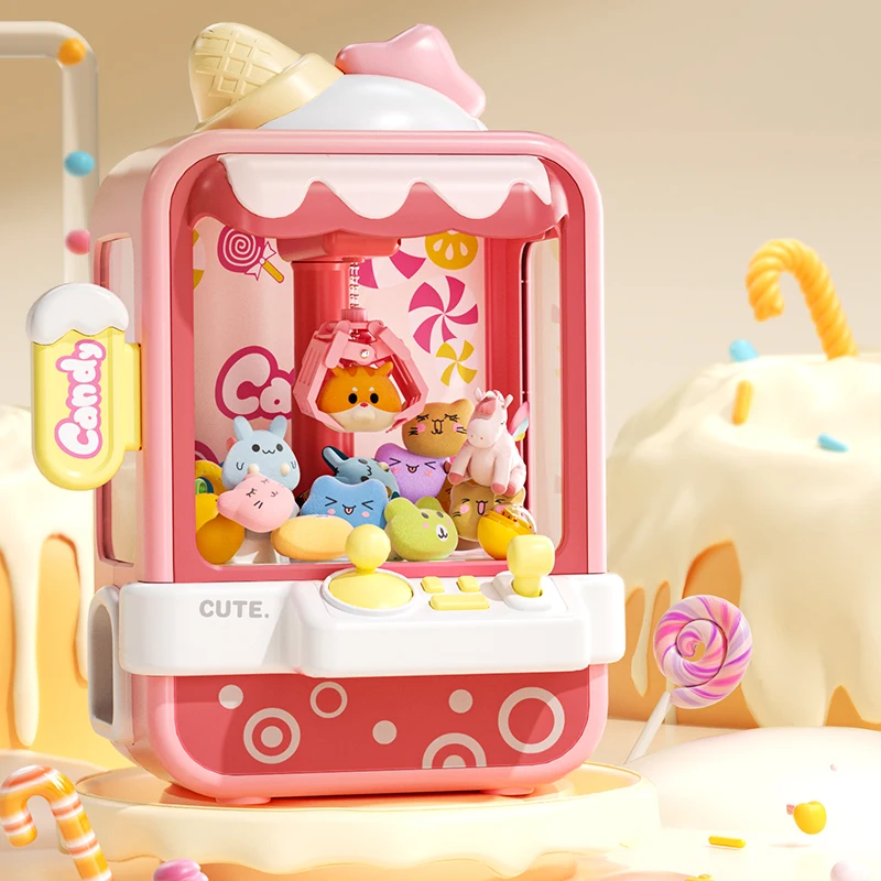 Mini Claw Machine Toys for Children Automatic Coin Operated Play Game Arcade Crane Doll Machines Kids Birthday Christmas Gifts 3