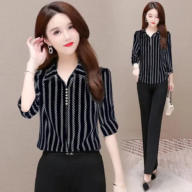Chiffon Shirt Women's Half Sleeve Top Fashion Bottoming Shirt 6XL Blouse Tops Casual Femme Blusas 1