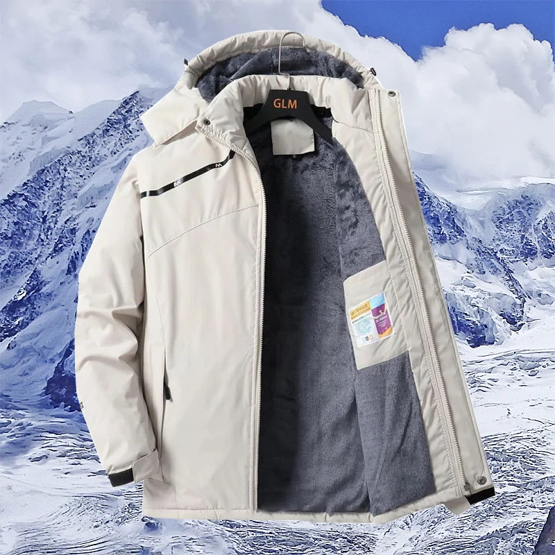 Male Jackets Men Thickening Windbreak Coat Jacket for Man Jackets Free Shipping Winter Plush Rain-proof New in Outerwears Warm