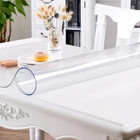Table Mat Rectangular Pvc Carpet Silicone Soft Glass Rug Waterproof Transparent Table Cover for Home Kitchen Dining Room1.0mm