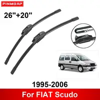 Car Wiper for FIAT Scudo 1995-2006 26" + 20" Front Rear Wiper Blades Brushes Cutter Accessories  2001 2002 2003 2004 2005 2006 1