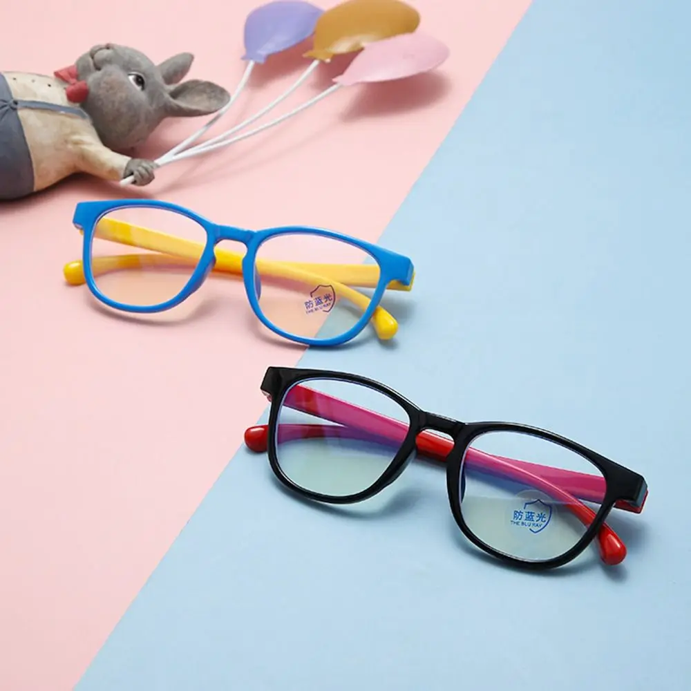 1pcs Kids Silicone Anti-blue Light Kids Glasses Children Boys Girls Computer Eye Protection Eyeglasses Ultra Light Frame Eyewear