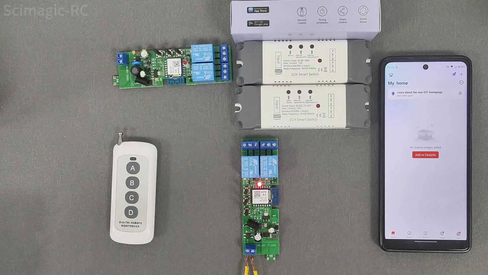 Wireless Remote Control Wifi Google Home Receiver Control E0804