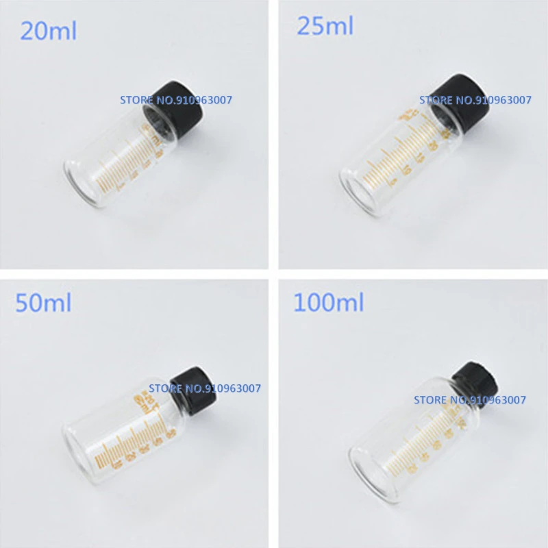 5ml to 1000ml Lab Graduated Round Borosilicate Glass Reagent Bottle Serum bottle Graduation Sample Vials
