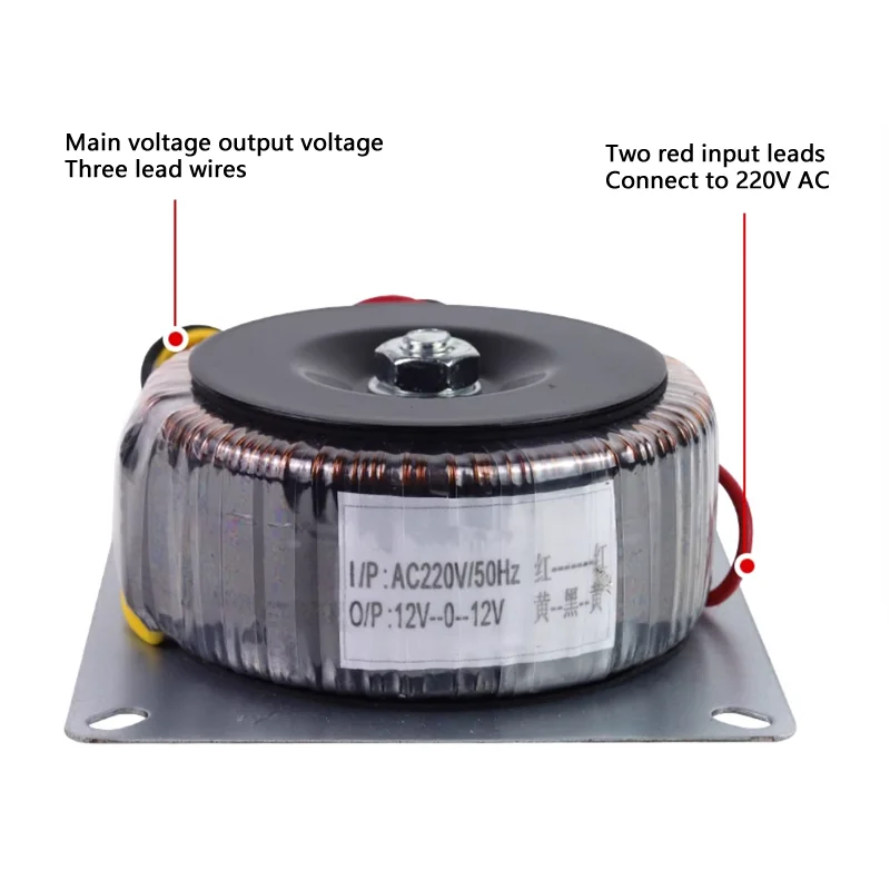 Versatile Adjustable Voltage Power Supply Transformer - 100W, 220V Input