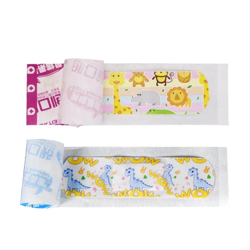 10/100pc Cartoon Animal Pattern Waterproof Hemostasis Kids Band Aid Stickers Adhesive Bandage Wound Strips Plasters for Children