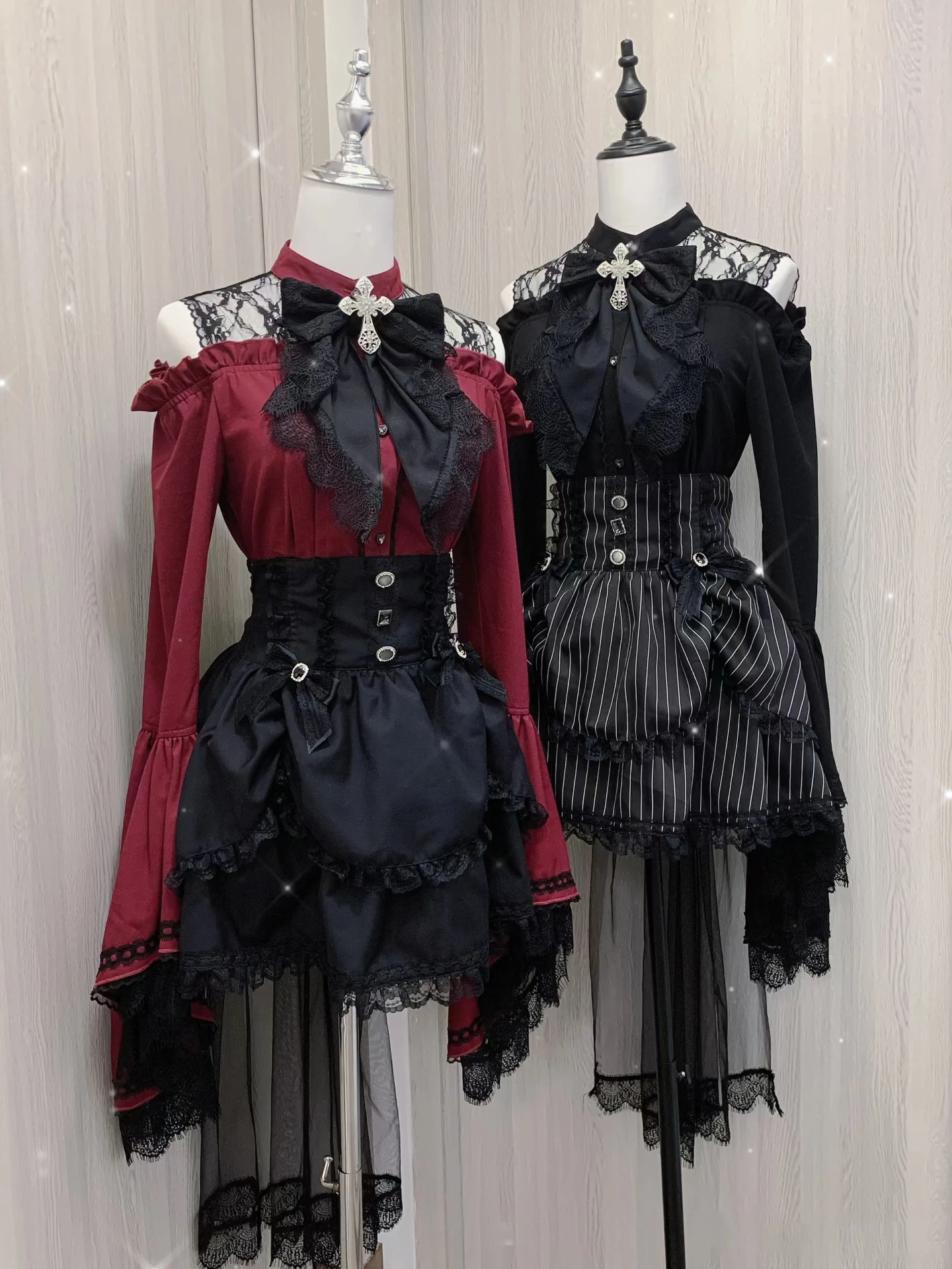 Elegante Kawaii-Lolita-Bluse mit langen Ärmeln – Jirai Kei japanisches süßes Hemd 2024, süße ästhetische Y2K-Oberteile für Frauen – Detail 11