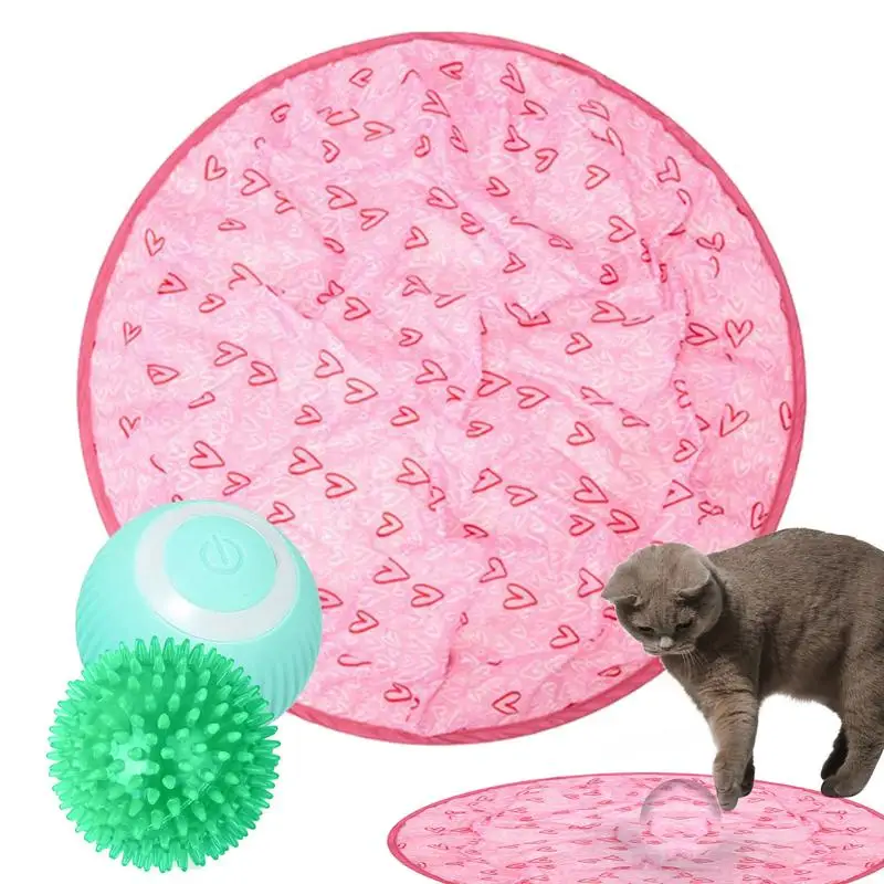 Gertar Cat Toy 2 In 1 Palla Vibrante Simulata Cat Tunnel Set Ricaricabile Gertar Cat Hunting Toy Allevia La Noia Evita