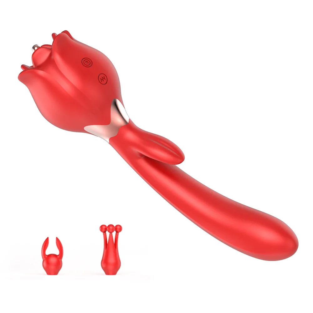 

Rose 4in1 Licking Vibration Vibrator Clitoral Stimulation Vibrators Masturbator Sex Toys for Women G Spot Orgasm Masturbation