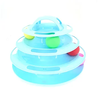 New 3/4 Levels Cats Toy Tower Tracks Cat Toys Interactive Cat Intelligence Training Amusement Plate Tower Pet Products Cat Tunne 4