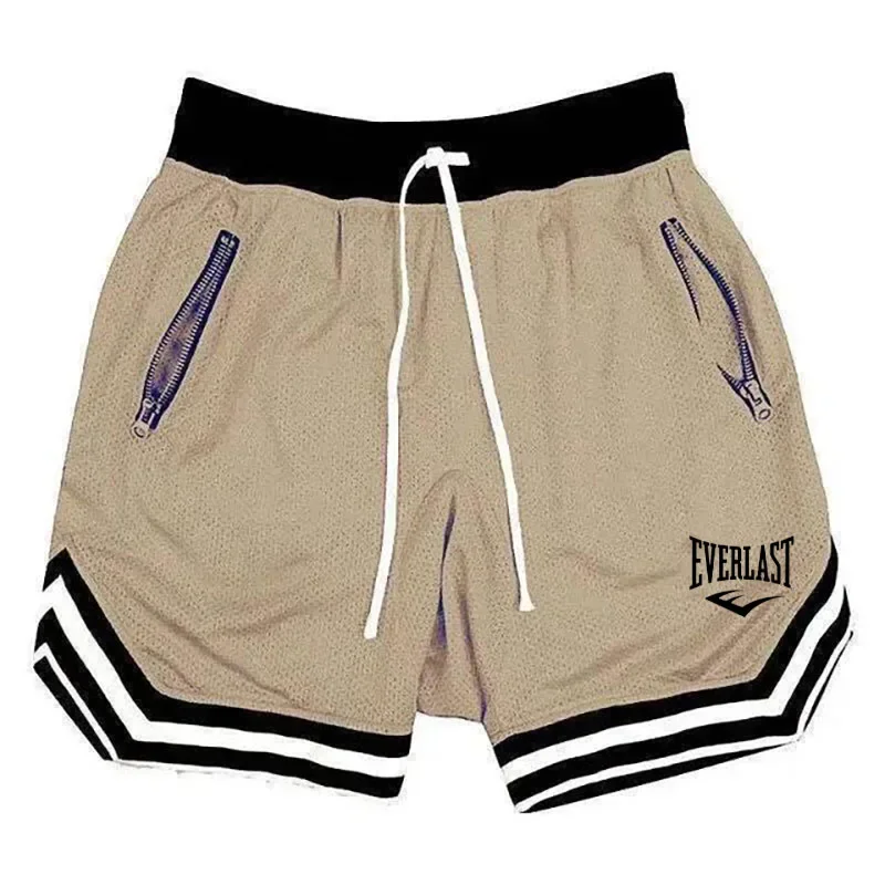 EVERLAST Fitness Sports Basketball Shorts Men's Summer Casual Loose Breathable Mesh Shorts Fashion Hip Hop Sweatpants 3