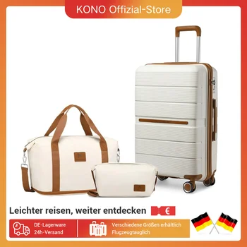 Valigia rigida leggera in polipropilene con lucchetto TSA (56x37x22cm) set di valigie per viaggiatori britannici con valigia da viaggio 1