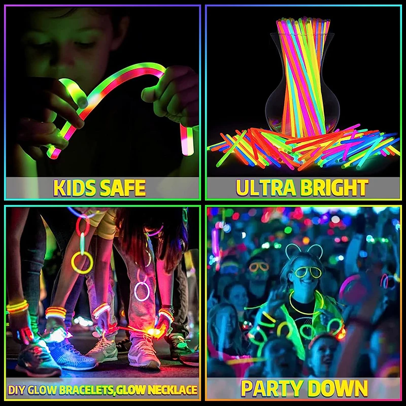 Glow Sticks Glow In The Dark Bracelets Party Toys Fluorescence Light Birthday Party Live Concerts