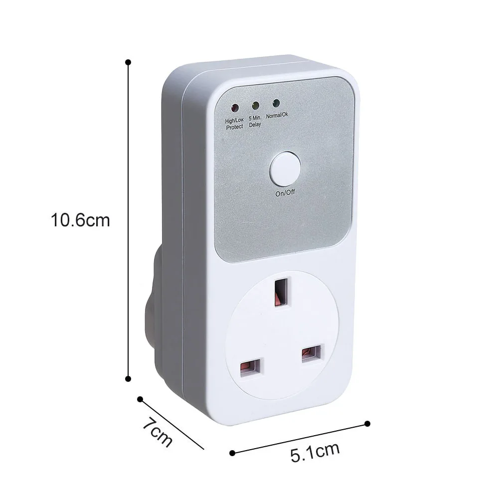 1PC Multi-func Refrigerator Voltage Protector Socket Switch Automatic Power Surge Protection Washing Refrigerator Protect 110V