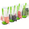 2Pcs Bag Holder Kitchen Storage Rack Fresh-Keeping Bag Stand Kitchen Bag Holder Retractable Household Bag Hanger 4
