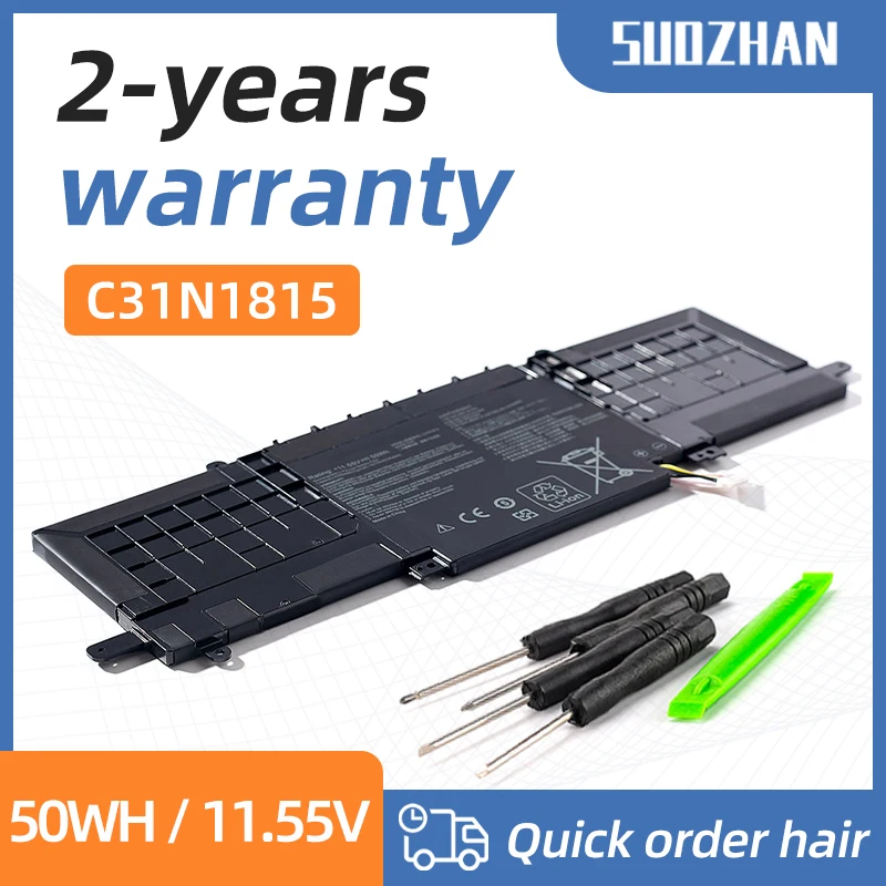 

SUOZHAN 11.55V 50Wh C31N1815 Laptop Battery For Asus ZenBook 13 U3300FN UX333 UX333F UX333FA UX333FN BX333FN RX333FA RX333FN