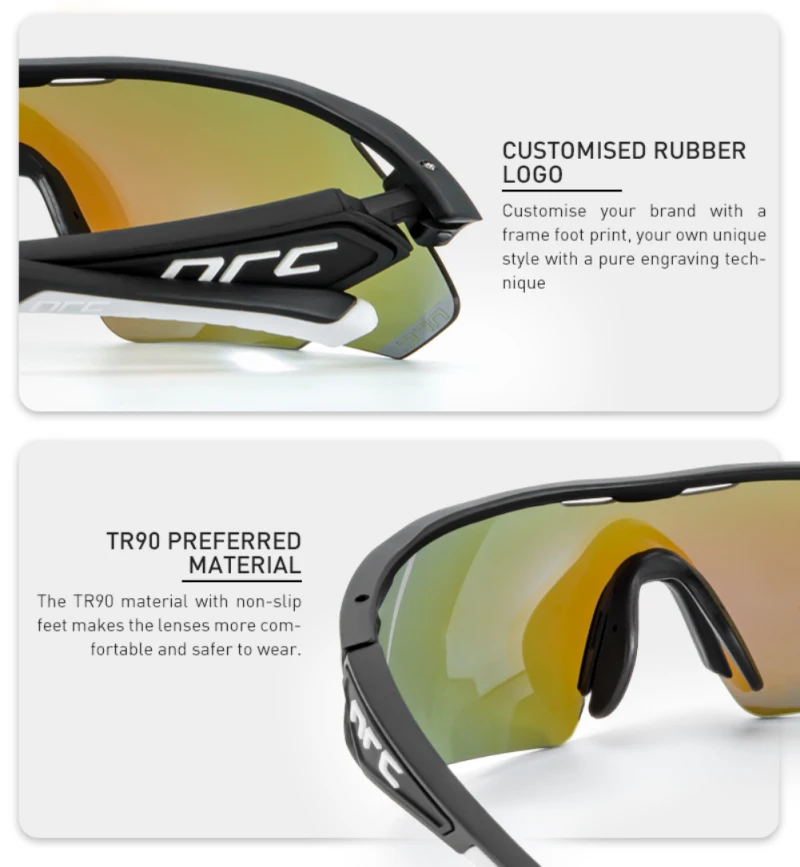 NRC 3 Lens Cycling Glasses Men UV400 Bicycle Goggles MTB Woman Road Bike Protection Eyewear Sports Glasses Cycling Sunglasses