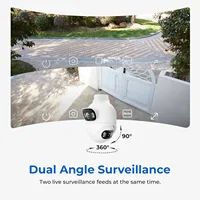 Caméra de surveillance extérieure IMILAB double objectif 360 °   Caméra PTZ couleur Vision nocturne WiFi/LAN 7/24 fonctionne EC6 double avec l'application MiHome 2