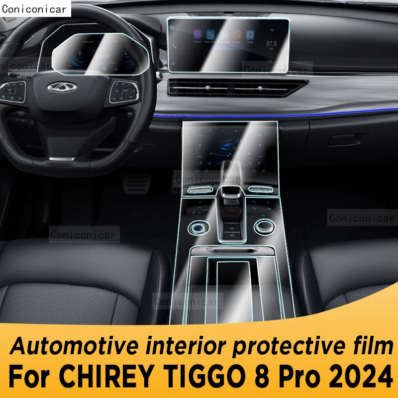 

For CHIREY TIGGO 8 Pro 2024 Gearbox Panel Navigation Automotive Interior Screen Protective Film TPU Anti-Scratch Sticker