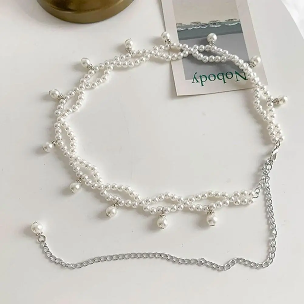 Multilayer Y2K Perle Taille Kette Koreanischen Stil Ketten Gürtel Für Frauen Elegante Stilvolle Körper Schmuck Zubehör Party & Casual Wear
