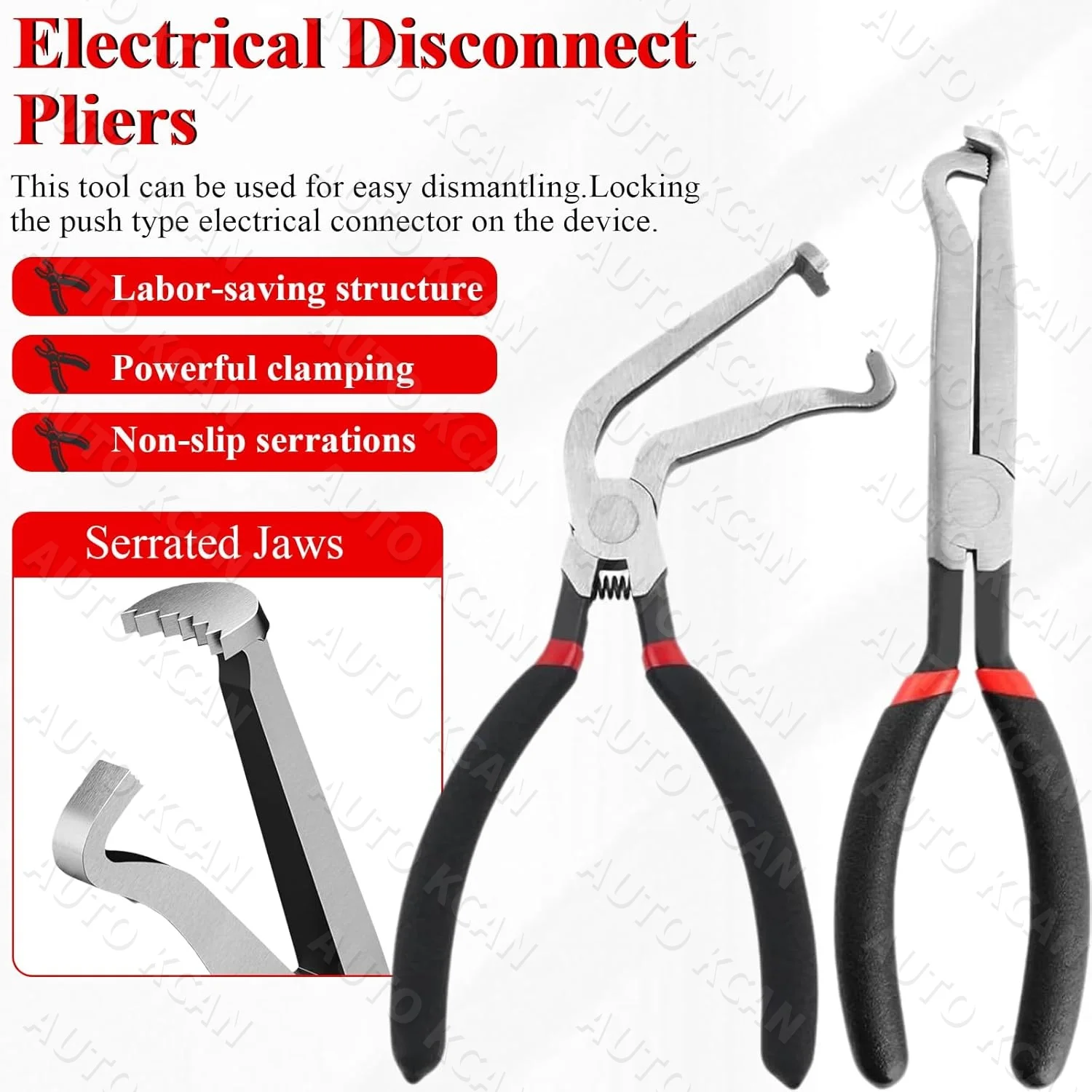 Professional Car Hose Crimping Plier Electrical Connector Disconnect Pliers Set Pliers & Fuel Line Clip Remover Tools