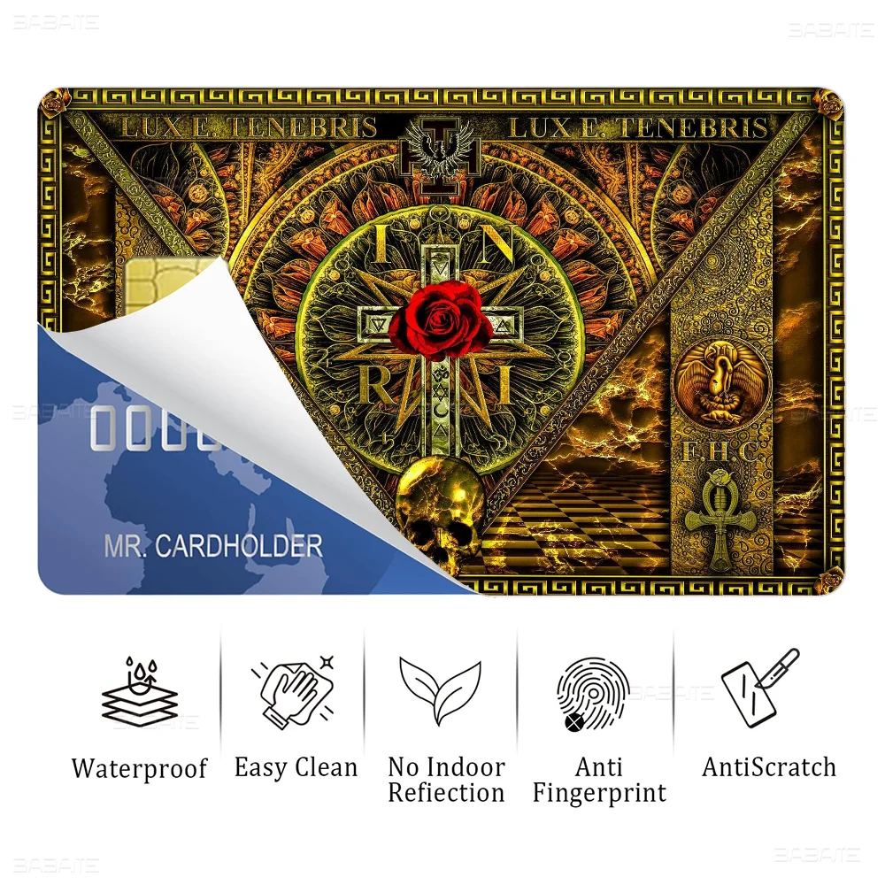 Freemason Illuminati Anime Spend Or Save Funny Shell On Off Ultra Thin No Fade Sticker Skin Cover Film Debit Credit Card