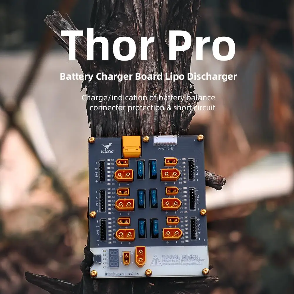 

HGLRC Thor Pro 6-портовое зарядное устройство LIPO 40A XT60 XT30 Plug 2-6S LIPO Dis зарядное устройство для IMAX B6 ISDT Q6 Nano HOTA D6 Pro P6