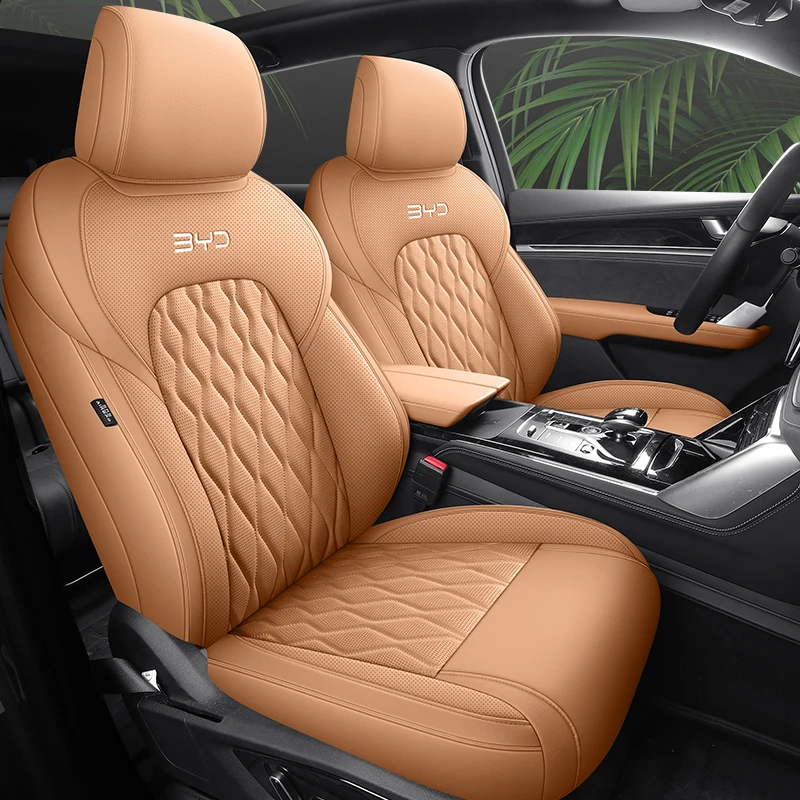 BYD Tang DMi DMP EV 5 6 7 용 맞춤형 카시트 커버, 전면 중간 및 후면 전체 세트