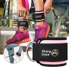 

Fitness Nylon Ankle Strap for Resistance Band Exercise Ankle Cuff Cable Machine Workout Gym Equipment for Men Women with D Ring
