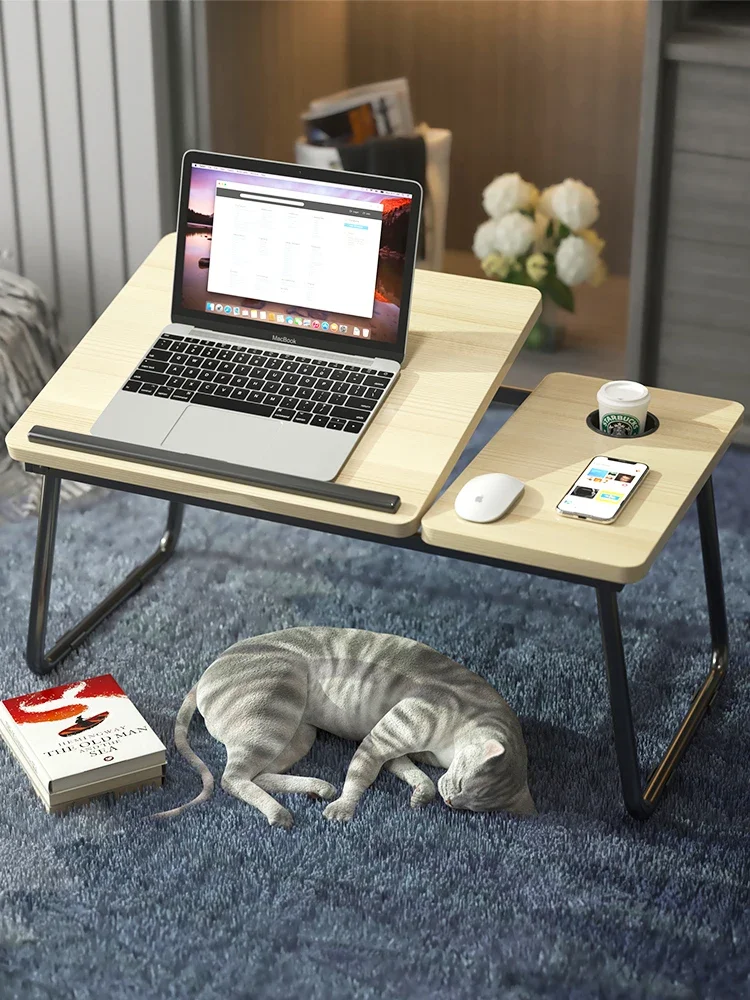 折りたたみ式の小さなテーブルシンプルなラップトップコンピュータテーブル ミニマリストコンピューターデスク、ラップトップテーブル