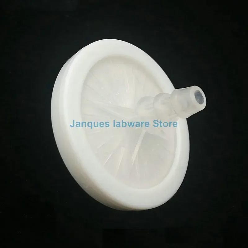 10 개/몫 실험실 생물학적 배양 50mm 0.22um 일회용 공기 필터 소수성 PTFE 멤브레인이있는 무균 공기 호흡 필터