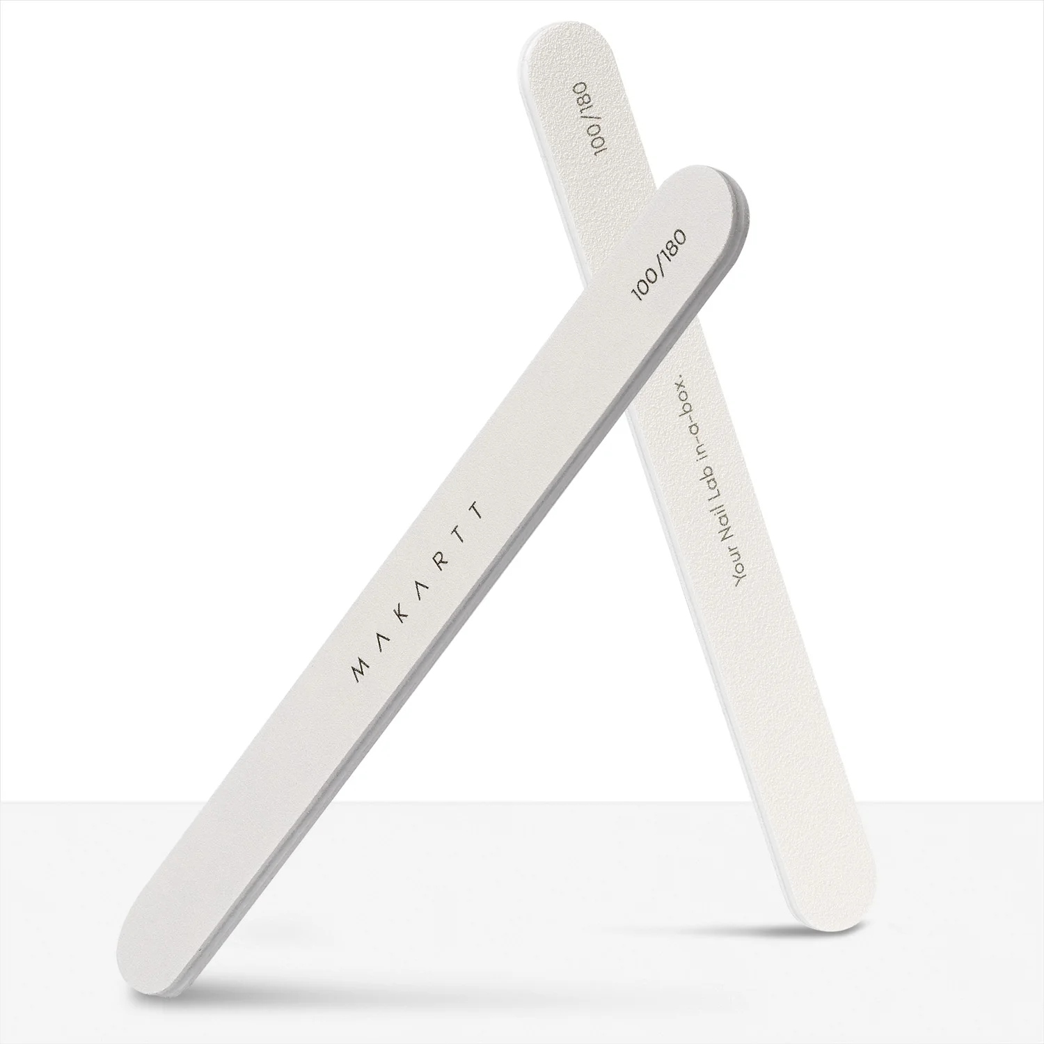 100pcs Professional Zebra Nail Files Set 100/180 Makartt Nail Buffering