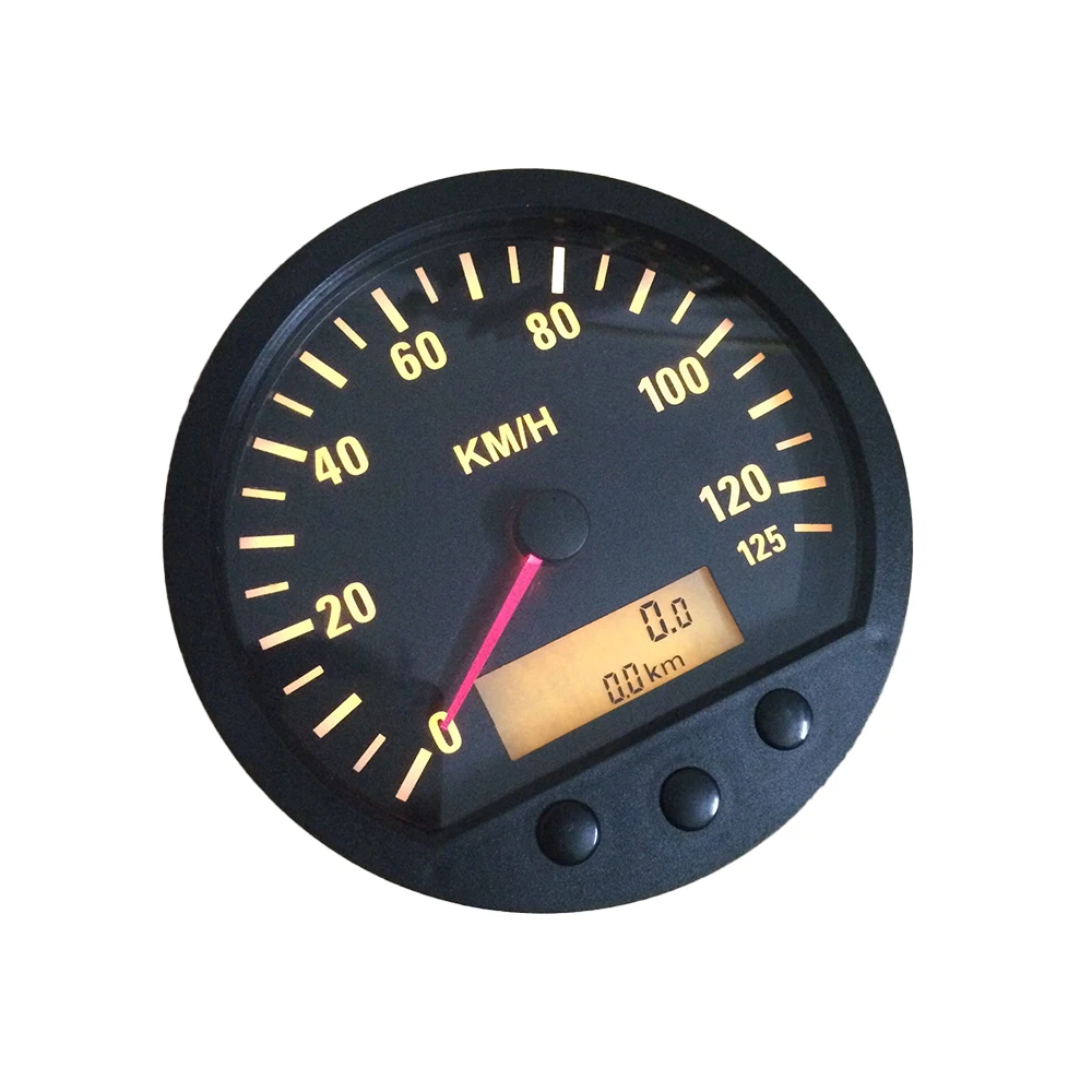 Popular Universal 140mm Diameter Truck Speedometer 0-125km/h Odometer 0-999999.9 With Backlight 9-36V