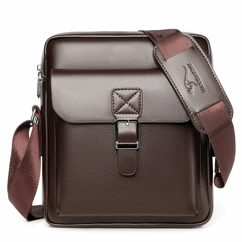 

Vegan Leather Messenger Bag for Men Bags High Quality Casual Deer Man Crossbody Bag Male Bag Business Shoulder Bag Sling Pack