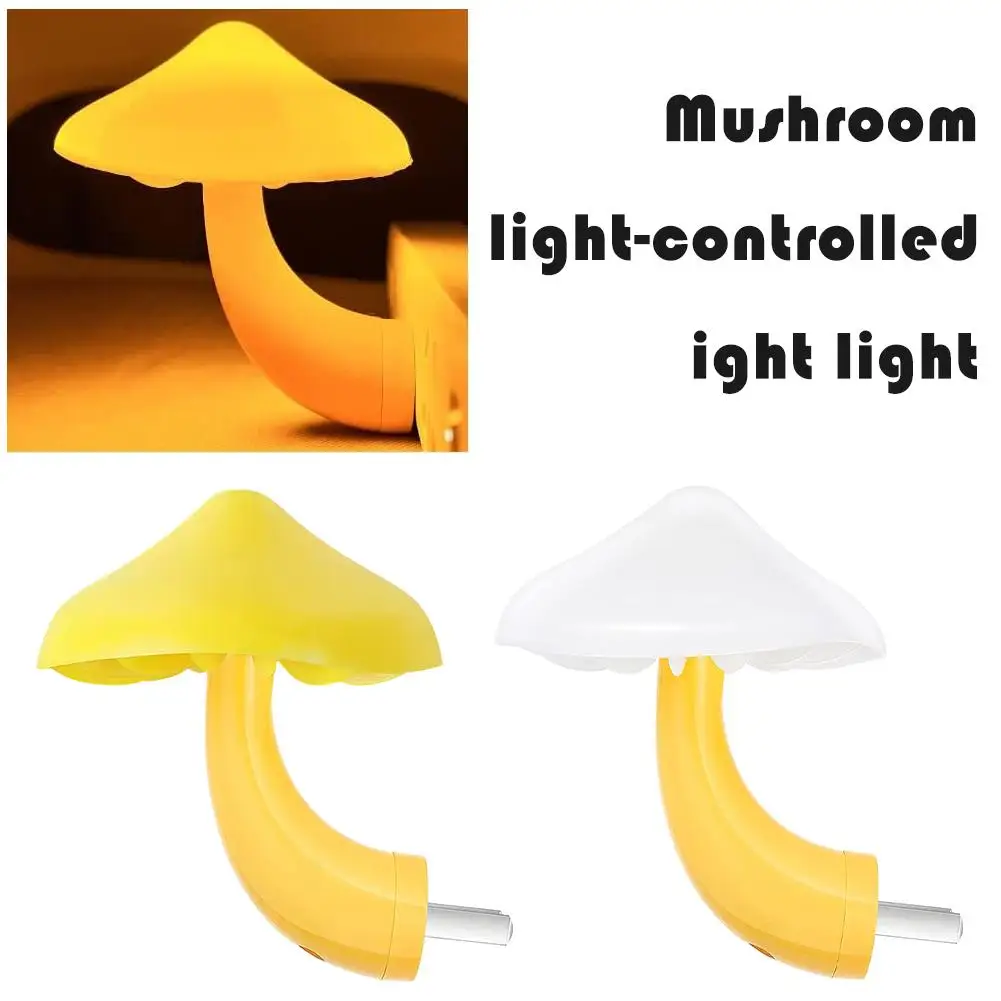 

Bedroom LED Night Light Mushroom Wall Socket Light Light Night Light Socket Cross Table Control Supply Border E0V2