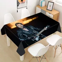 Johnny Hallyday Tablecloth Oxford Fabric Rectangular Dust-proof Table Cover For Party Home Decor TV Covers 1