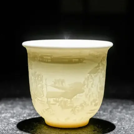 Tea Cup Chinese white porcelain cup goat fat jade personal cup Tea set ceramic host sample tea Kung Fu tea
