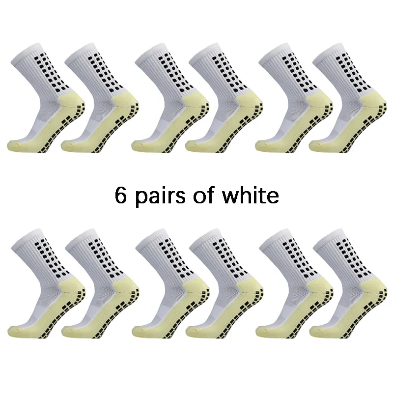 6 pairs Anti-skid Sports Socks with Adhesive Points Football Socks