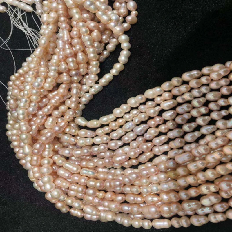 

New shape Figure Eight Pearl Pendant Material Natural Freshwater Baroque Gourd Shaped Strong Light Pearl DIY Jewelry Accessories