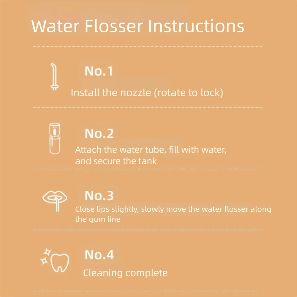 전문가용 USB 충전식 구강 세정기 딥 클린 휴대용 치아 세정기 3단계 펄스 워터 플로서 교정기 세정