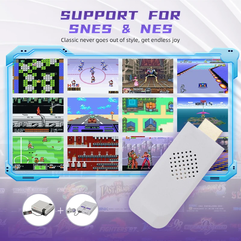 VILCORN 16-bit Mini Everdrive Wireless Dendy Retro Portatil TV Game Stick Console for Super Nintendo SNES NES SFC Console Gifts video game console game console video game stick game console kit