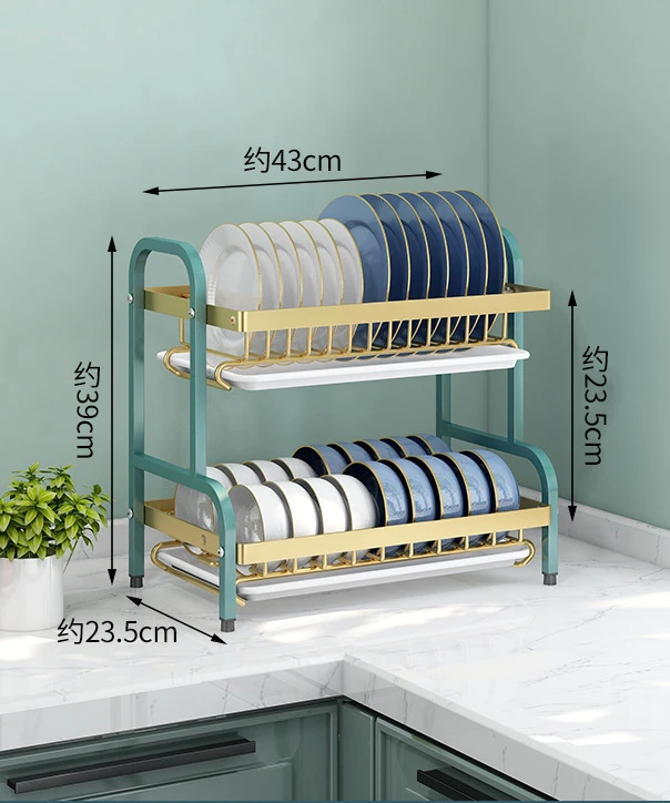 Escurridor organizador de acero inoxidable con 3 niveles para trastes de  cocina 30x80x85cm