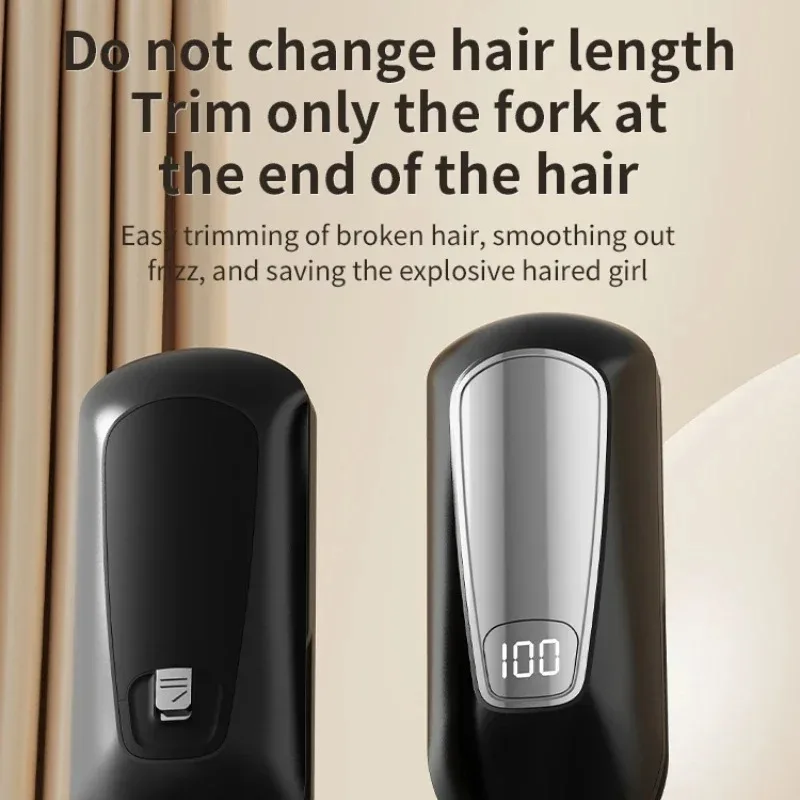 Rechargeable Hair Trimmer Split End Remover Straightener Iron