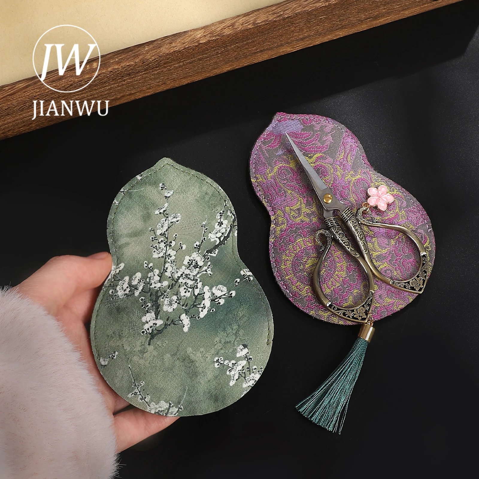 JIANWU 빈티지 중국 스타일 차 가위 재료 콜라주 절단 도구 크리 에이 티브 DIY 저널 학생 용품 문구
