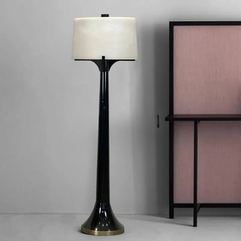 Designer Spanish natural marble floor lamp living room hotel model room bedroom study