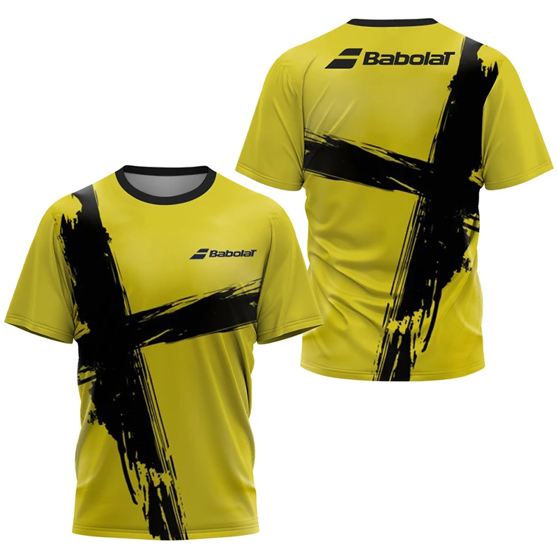 

BABOLAT Badminton T-shirt For Men Babolat Tennis T-shirt Summer Men's Short-Sleeved Jersey Team Custom T-shirt Light Quick Dry